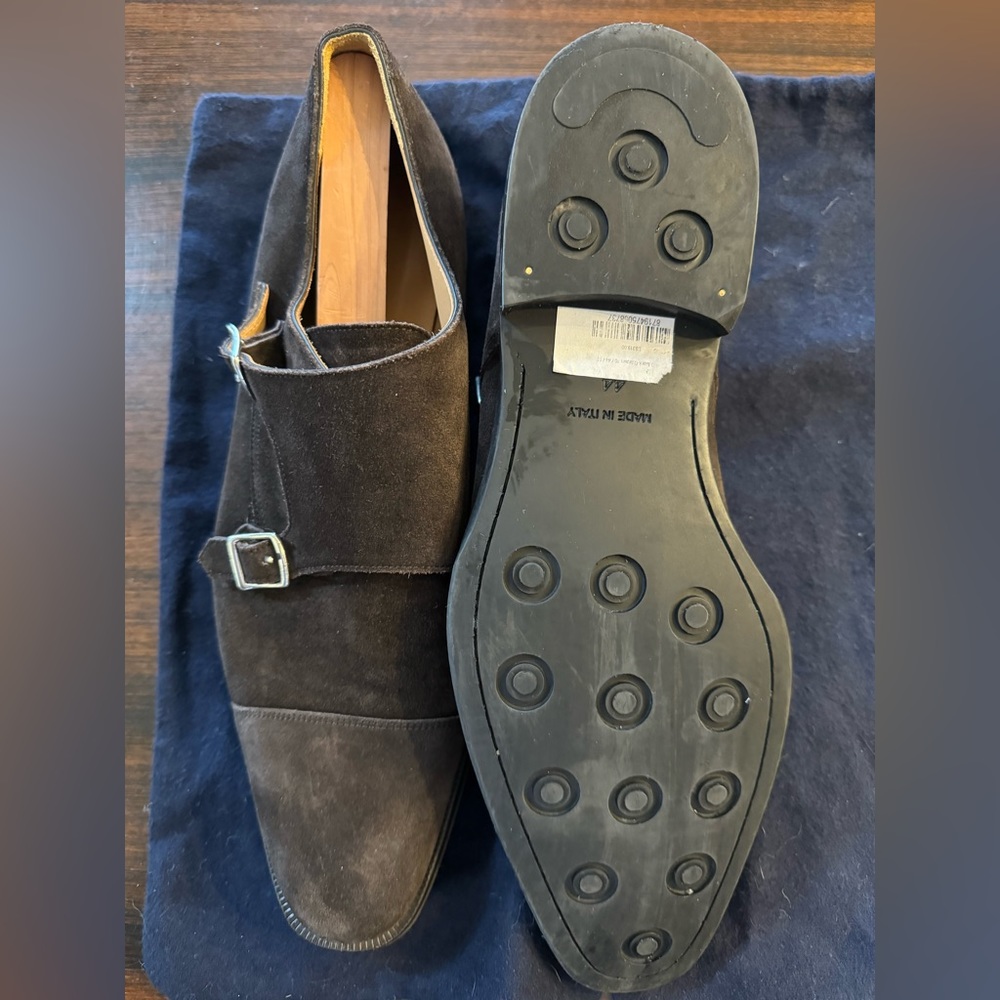 Brown double monk strap Suitsupply shoes